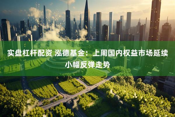 实盘杠杆配资 泓德基金：上周国内权益市场延续小幅反弹走势
