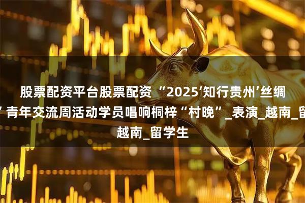 股票配资平台股票配资 “2025‘知行贵州’丝绸之路”青年交流周活动学员唱响桐梓“村晚”_表演_越南_留学生